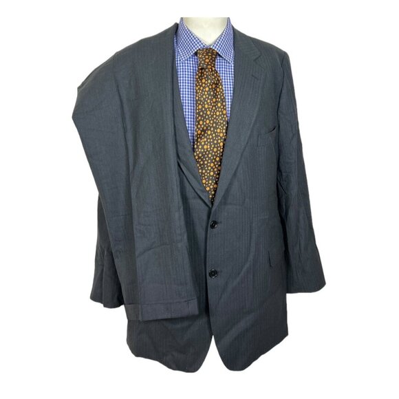 Brooks Brothers Suit 2 Piece Stretch Gray Jacket 42L 2 button Pants 35X30 ..